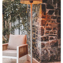 Patio heater with weather-resistant design and doubles as outdoor light