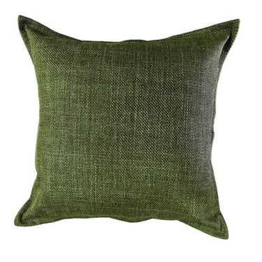 Forest Moss 60x60cm deep green solid textured scatter cushion with a weave.