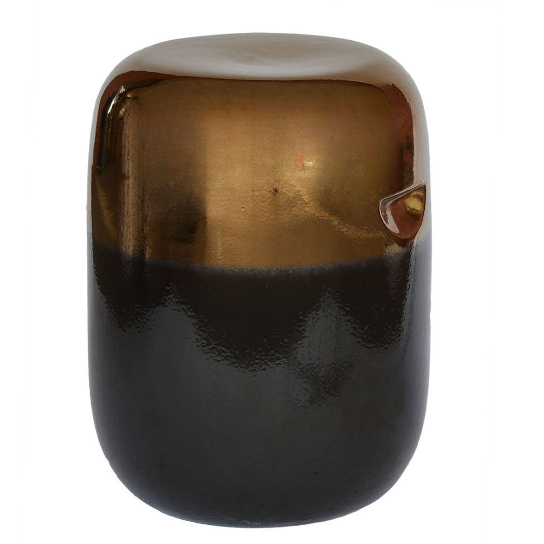 Garden Stool Pill Black & Bronze By Woodka Interiors