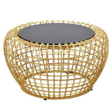 Coffee Table Wooden Top Material: Synthetic Wood, Rattan