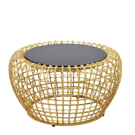 Coffee Table Wooden Top Material: Synthetic Wood, Rattan