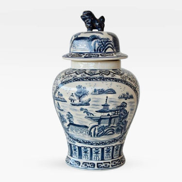 Ginger Jar Blue Foo Dog Lid 46cm