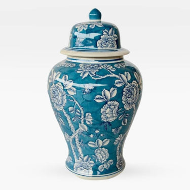 Ginger Jar Blue and White Floral 44cm