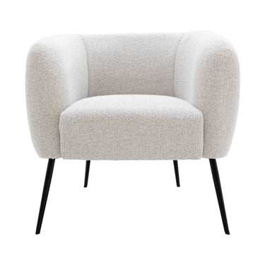 hush solo occasional chair in glacier, modern accent chair with matte black legs