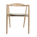 Grace Dining Chair in Husk Front View 