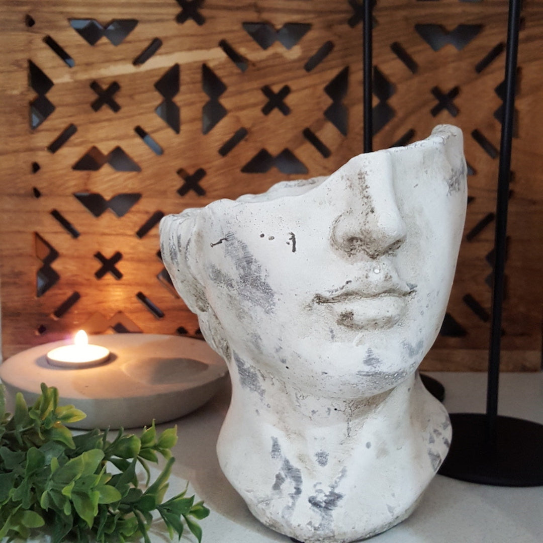 Half Face Planter on a table setting