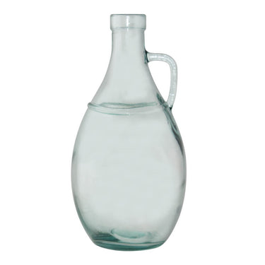 glass vase with handle