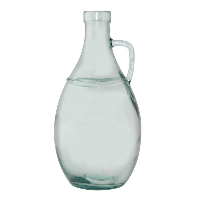 glass vase with handle