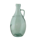 mint green handle glass vase