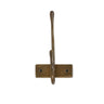 Hang-Out -1-hook wall rack by Woodka Interiors, in minimal solid brass backplate with one hand-finished vertical coat hook.
