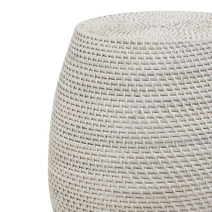 Harmony White Rattan Drum Stool | Drum Stools