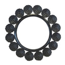 Holland Round Black Carved Wooden Frame