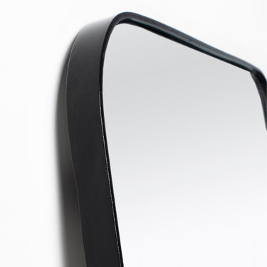 Horizon Black Rounded Corner Full Length Mirror Metal Frame