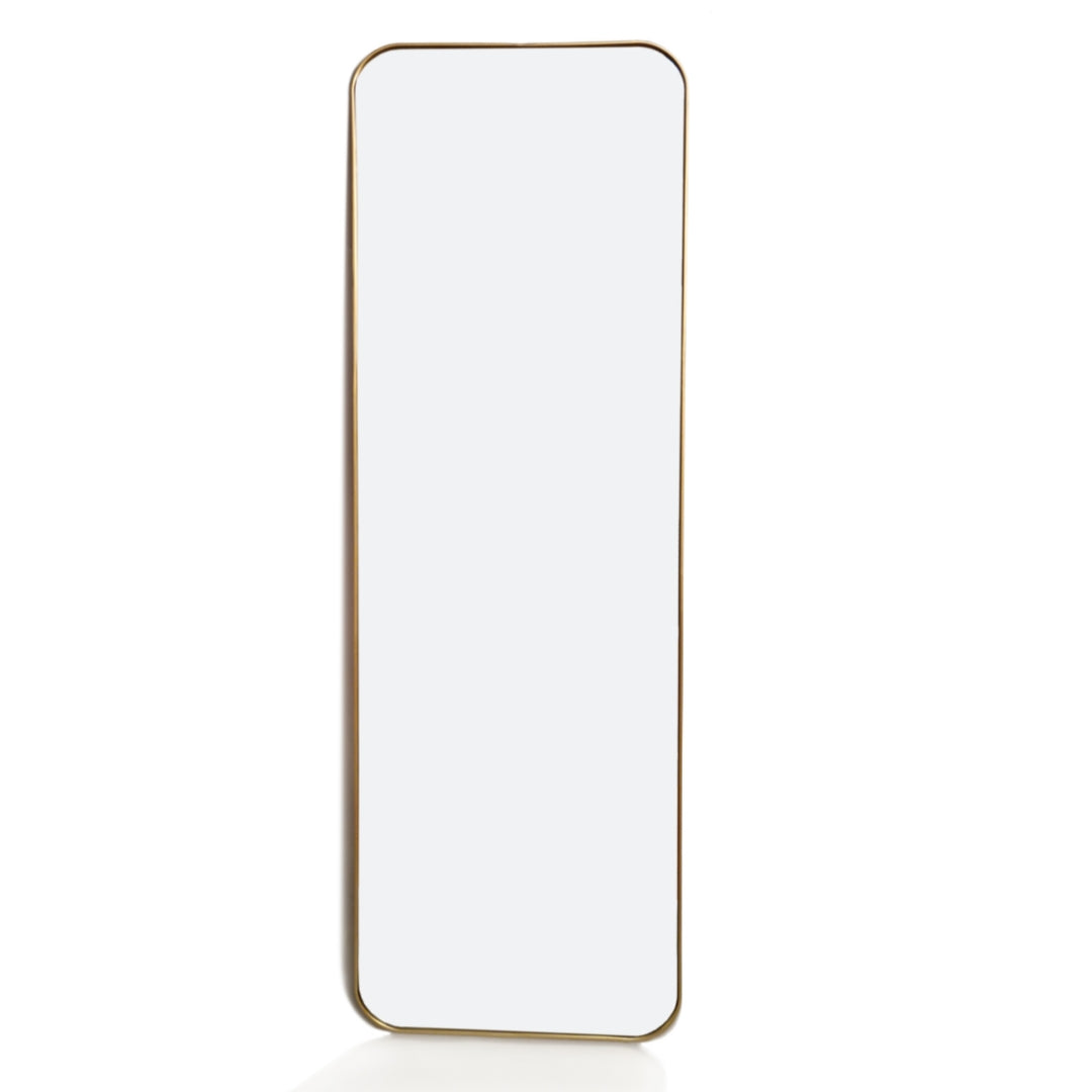 Polytec Rounded Mirror Full Length Rounded Rectangular Mirror – Gold | Woodka Interiors