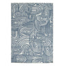 Area Rug featuring a wave-inspired design in refreshing hues