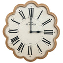Scalloped Wall Clock with Roman numerals by Woodka Interiors South Africa.
