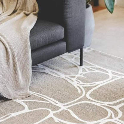 Area rug in living room