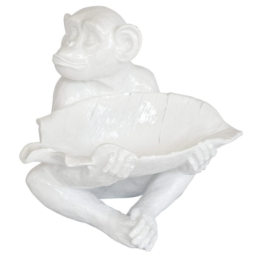 Leafy White Large Monkey Bowl