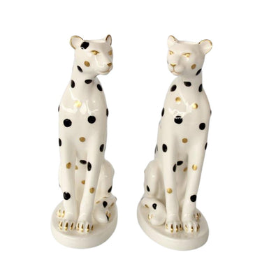 Leopard Ceramic Candle Holders Set of 2