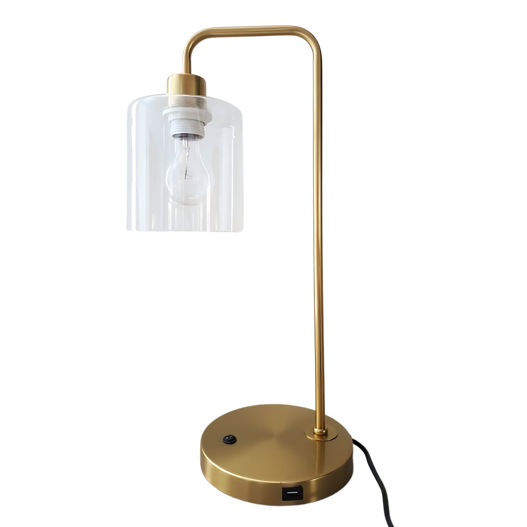 Lian Bedside Lamp With USB Charging Port By Woodka Interiors