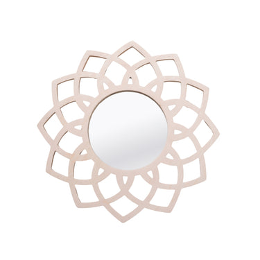 Lotus Flower Round Mirror Home décor round mirror with floral motif