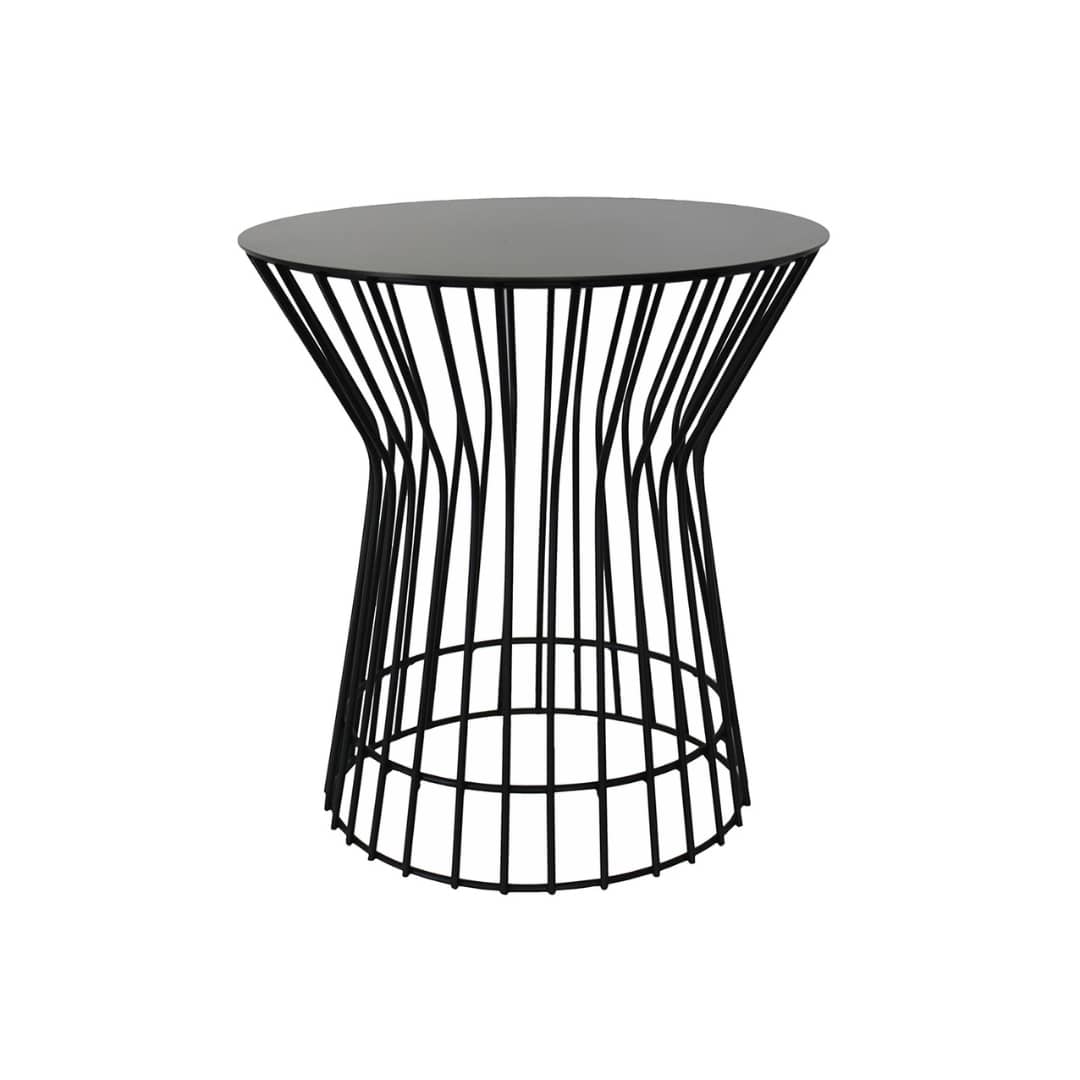 Woodka Interiors Marcel Metal Side Table in Black