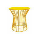 Woodka Interiors Marcel Metal Side Table in Yellow