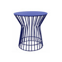 Woodka Interiors Marcel Metal Side Table in Blue