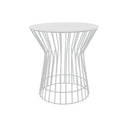 Woodka Interiors Marcel Metal Side Table in white