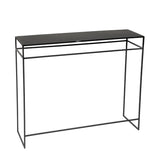 Matt Black Metal Console Table 