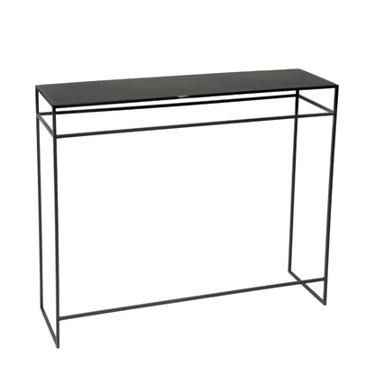 Matt Black Metal Console Table 