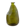  Mediterranean Recycled Glass Vase in Olive Green, a stunning addition to any home decor