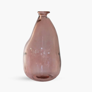 Mediterranean Recycled Glass Vase  in rose hue