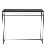 Matt Black Metal Console Table 