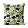 Midnight Thistle 60x60cm navy blue and sage green floral botanical scatter cushion.