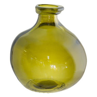 Mini Bubble Recycled Glass Vase Olive | Woodka Interiors Vases