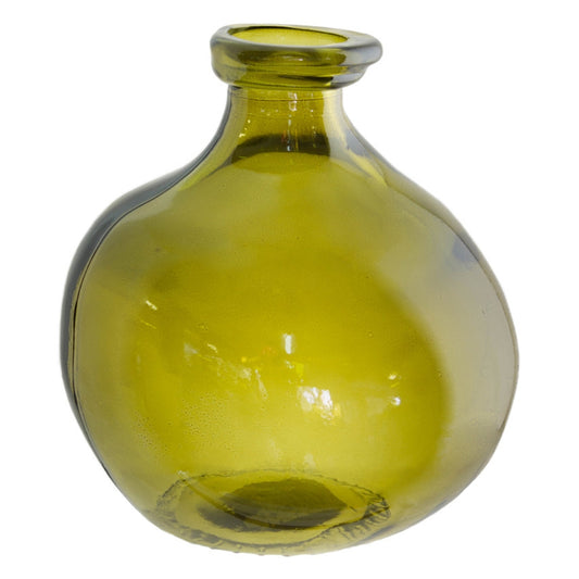 Mini Bubble Recycled Glass Vase Olive | Woodka Interiors Vases