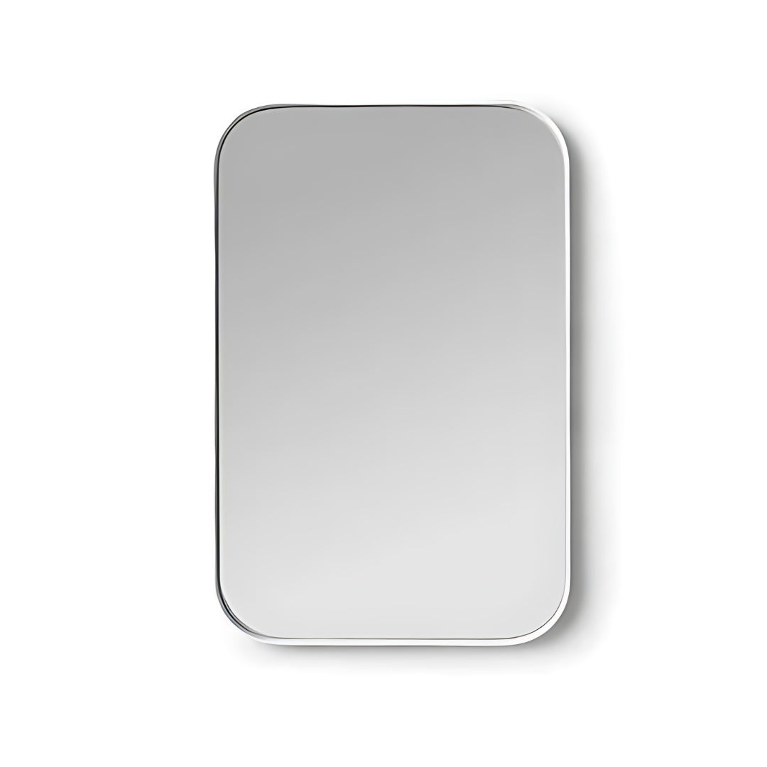 Deep Frame Rounded Rectangle Mirror - White – Chic Hallway Mirrors