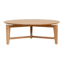 Molteno Oak Coffee Table in solid oak, a round natural wood coffee table 