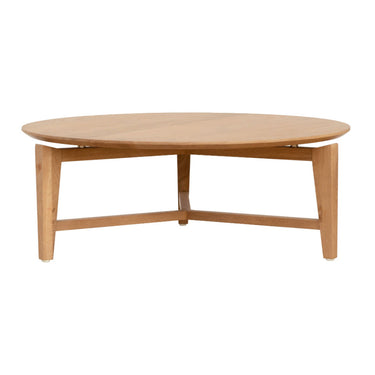 Molteno Oak Coffee Table in solid oak, a round natural wood coffee table 