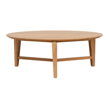 Molteno Oak Coffee Table in solid oak, a round natural wood coffee table.