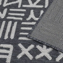 Mural Grey Rug Woven Design