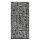 Mural Grey Runner Rug a artistic grey-toned runner rug with finger-painted design