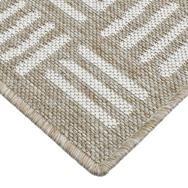 Mural Sand Area Rug Natural Tone Flat-Woven Rugs