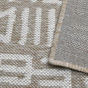 Mural Sand Area Rug durable flat-woven area rug in calming sand tones.