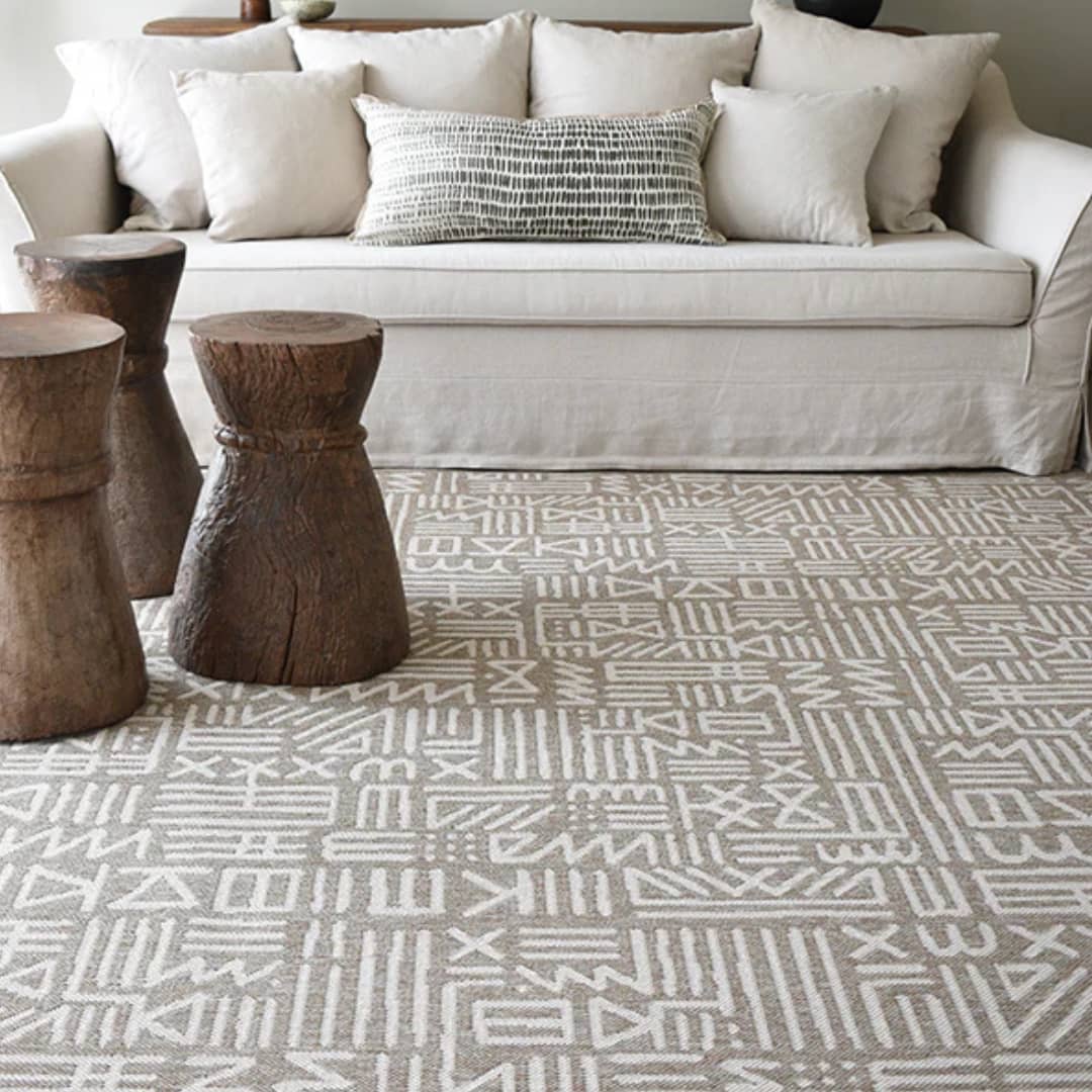 Mural Sand Area Rug | Natural Tone Flat-Woven Rugs – Woodka Interiors