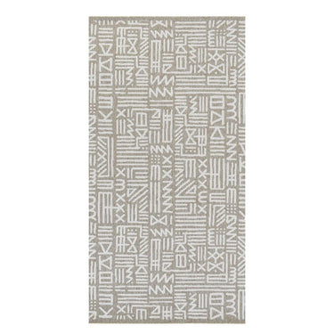 Durable, slip-resistant natural tone Mural Sand Runner Rug