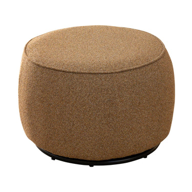 Nigella Ottoman in Comet Tiger fabric with piped edges and swivel base 
