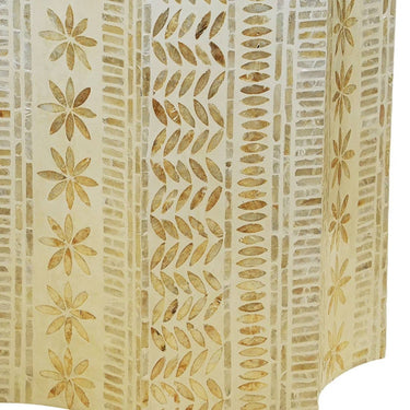 shop Woodka Oasis Side Table with Mother of Pearl Finish floral design