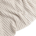 Cotton Knit Throw in a Oatmilk Color by Woodka Interiors